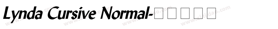 Lynda Cursive Normal字体转换